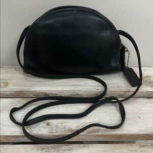 Vintage Coac Black Leather Handbag